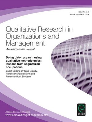 cover image of Qualitative Research in Organizations and Management, Volume 9, Issue 3